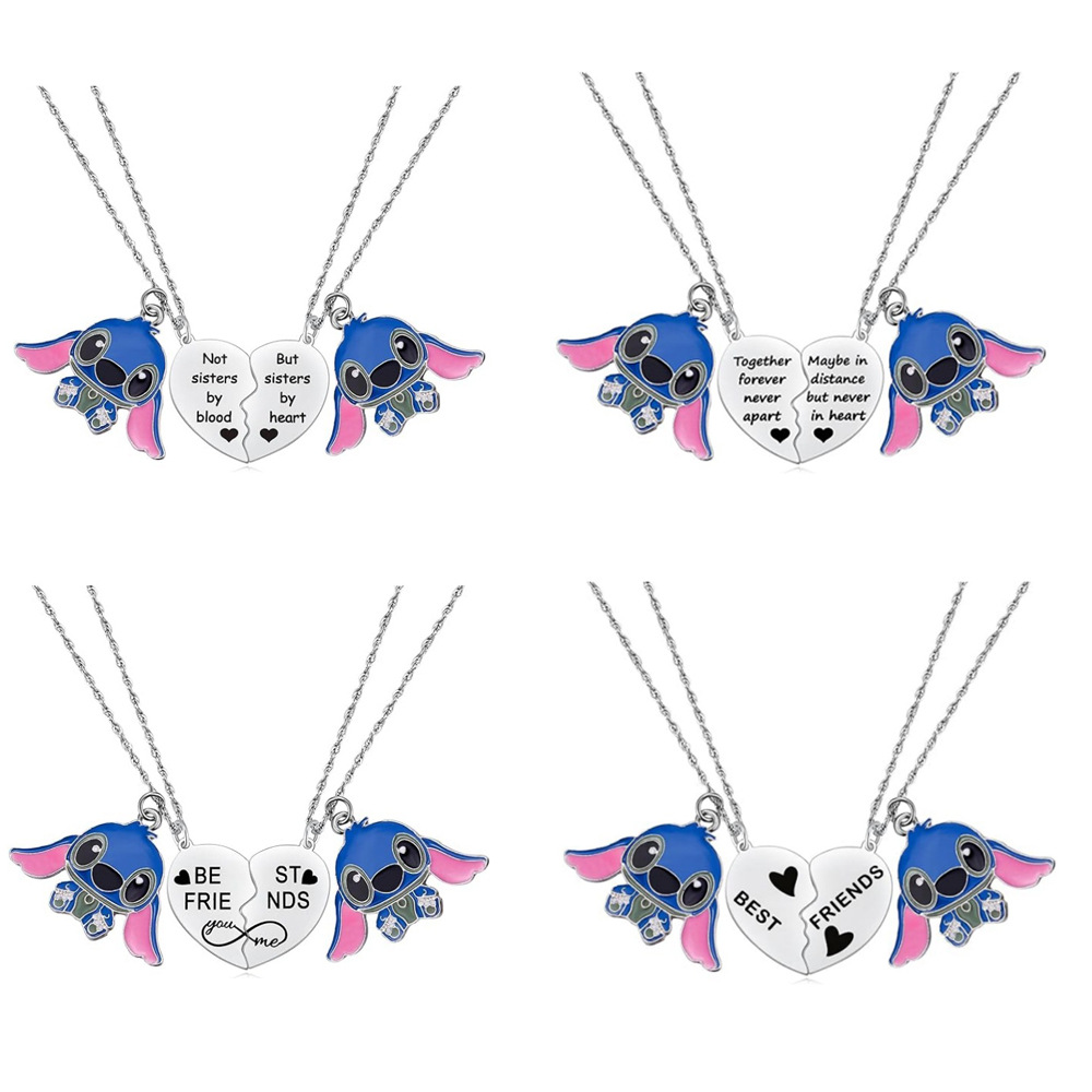 stitch anime necklace