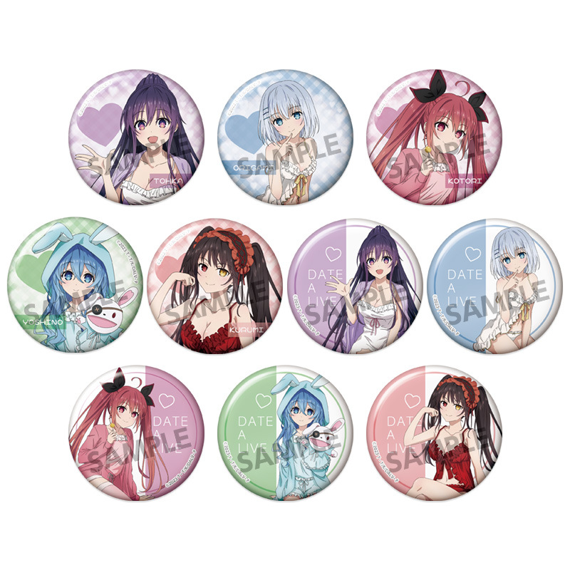 Date A Live anime pin 10pcs a set