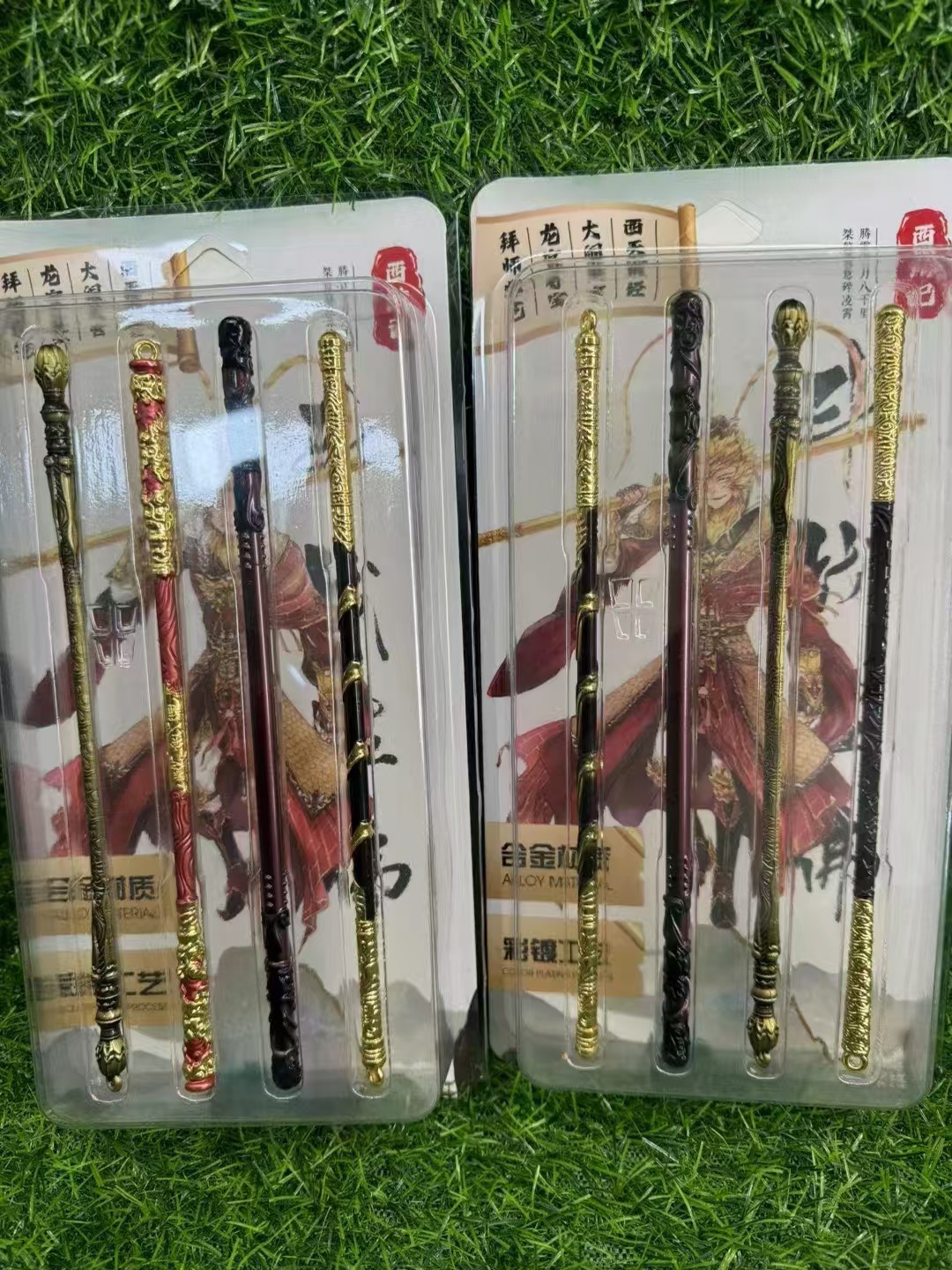 Black Myth: Wukong anime weapon 21cm+frame 4pcs a set