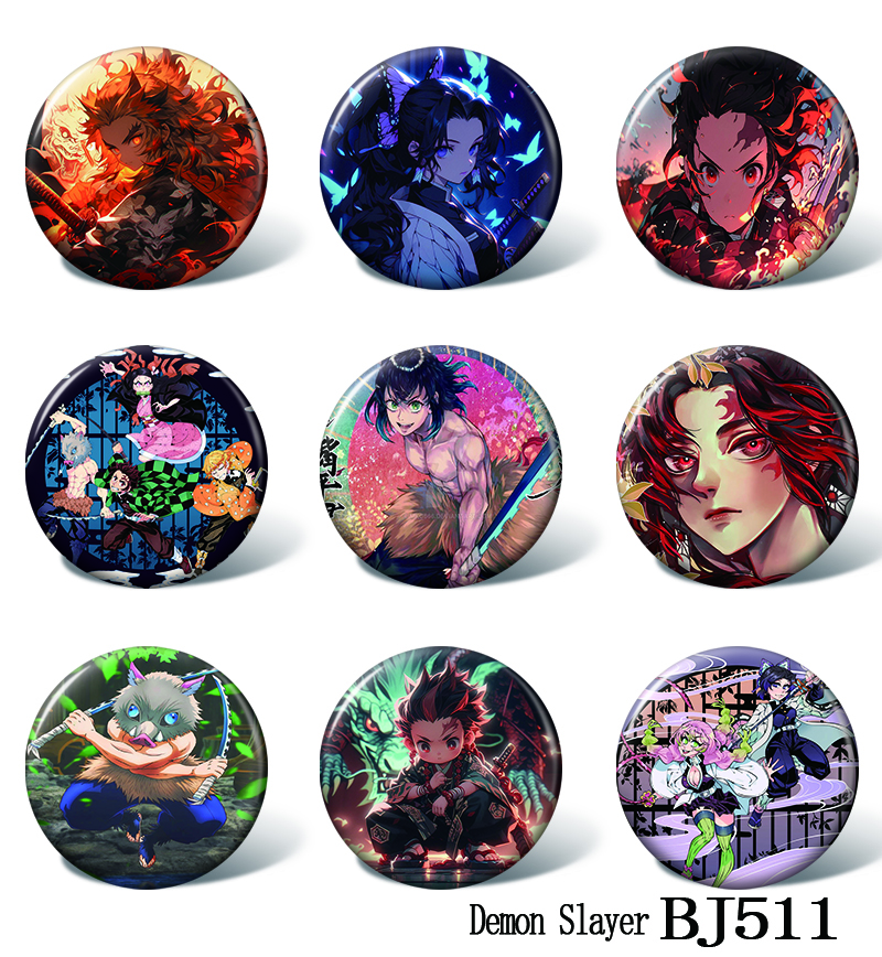 Demon slayer kimets anime pin 58mm a set