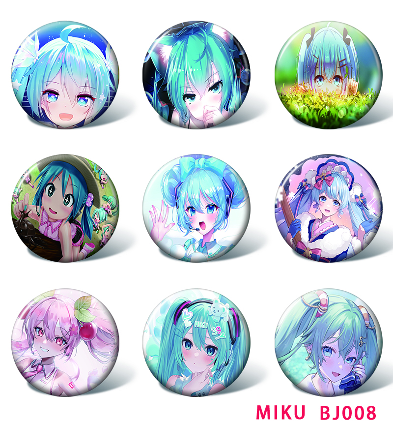 Hatsune Miku anime pin 58mm a set