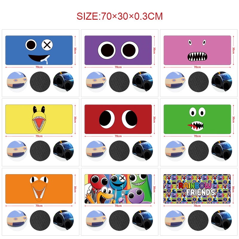 Rainbow friends anime Mouse pad 70*30cm