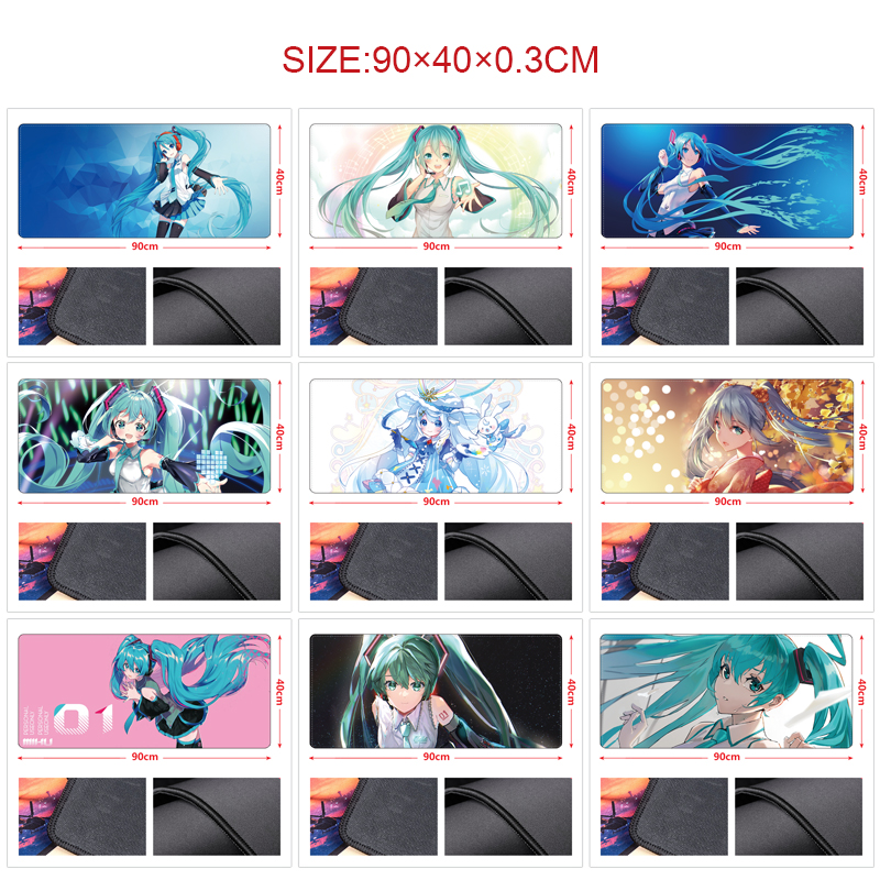 Hatsune Miku anime Mouse pad 90*40cm