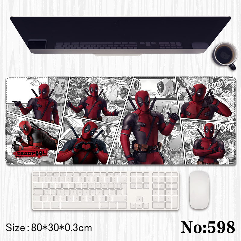 Deadpool anime Mouse pad 80*30*0.3cm