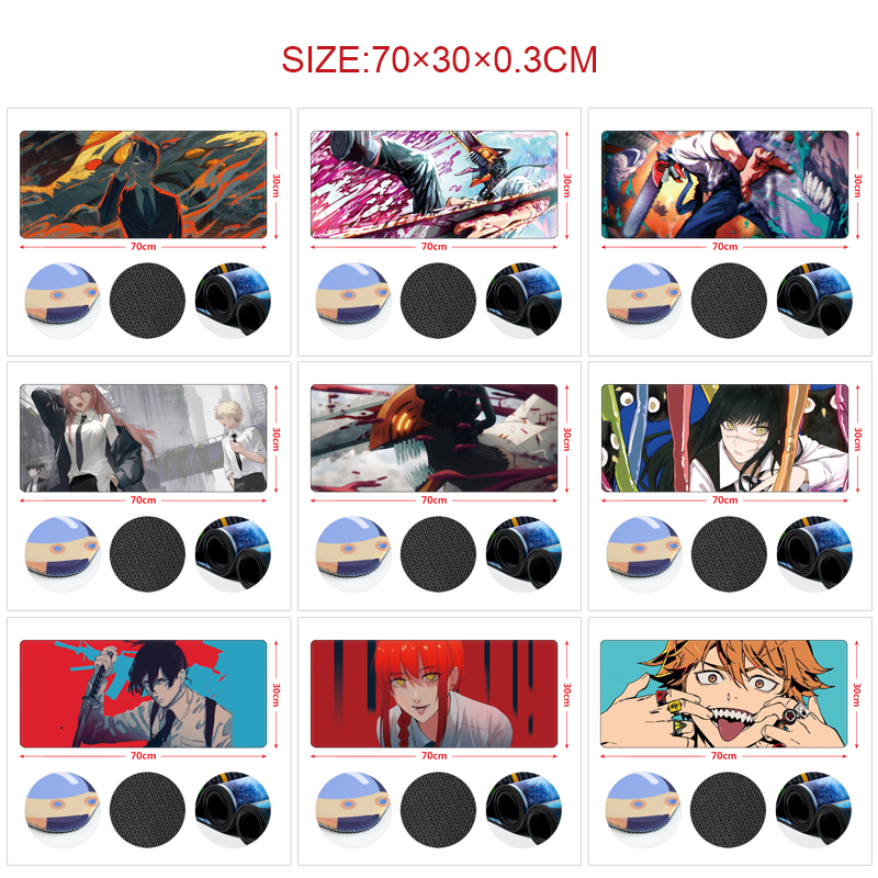 chainsaw man anime Mouse pad 70*30cm