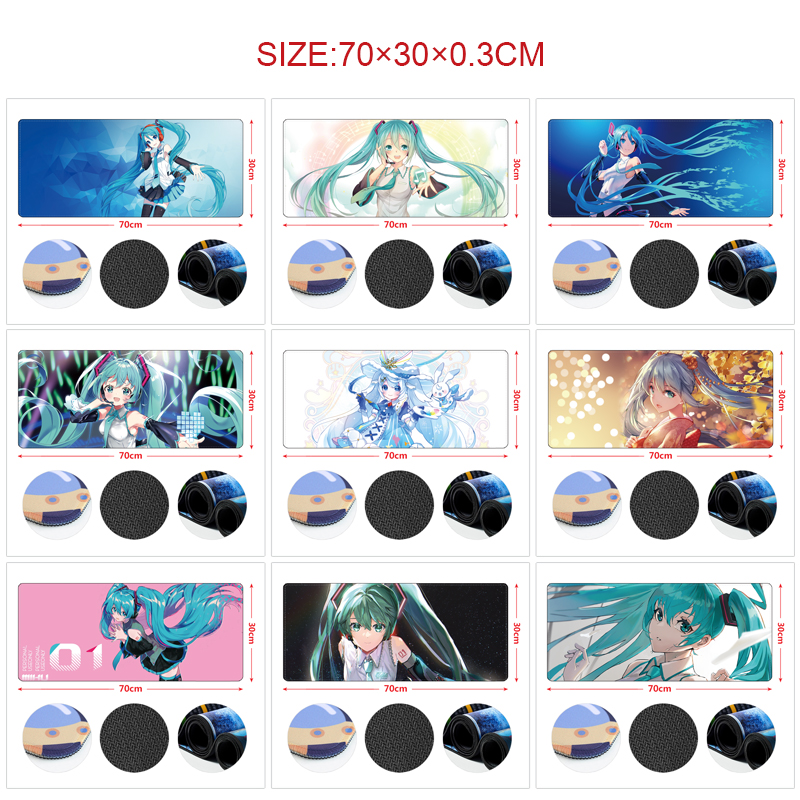 Hatsune Miku anime Mouse pad 70*30cm