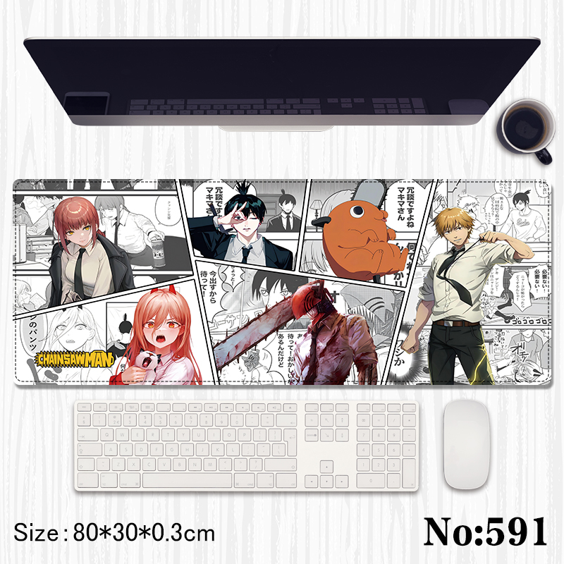 chainsaw man anime Mouse pad 80*30*0.3cm