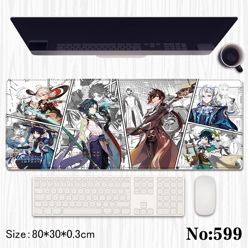 Genshin Impact anime Mouse pad 80*30*0.3cm