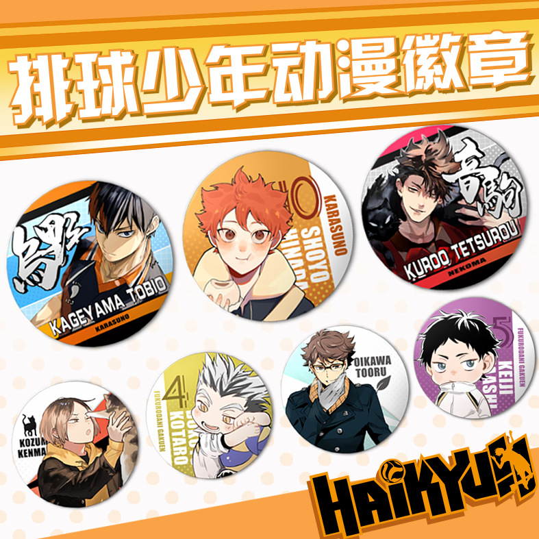 Haikyuu anime pin 58mm