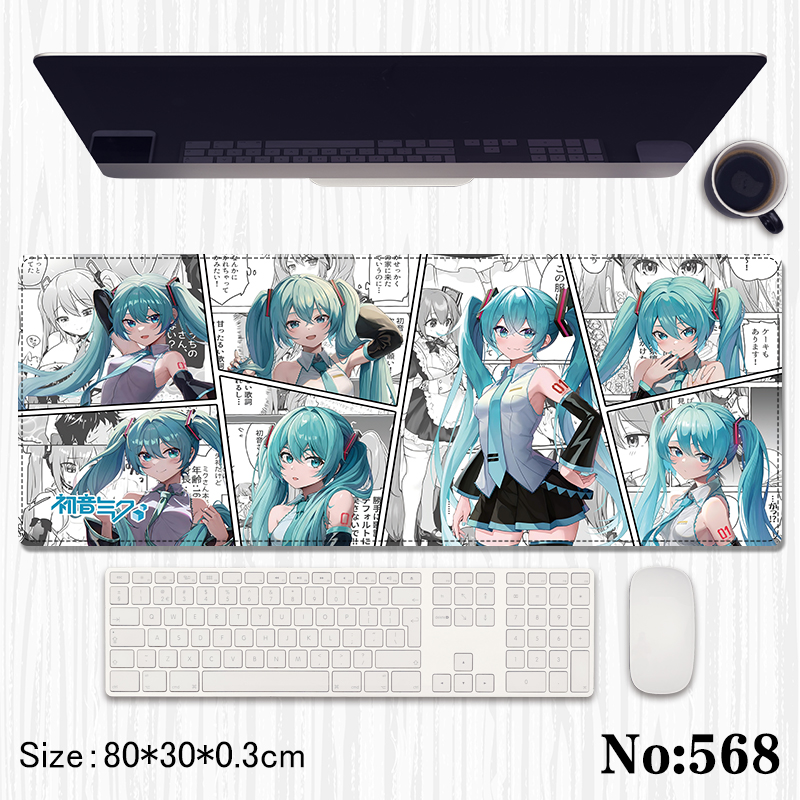 Hatsune Miku anime Mouse pad 80*30*0.3cm