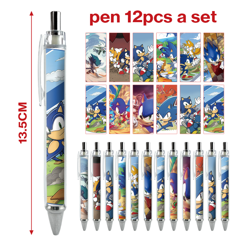 Sonic anime pen 12 pcs a set