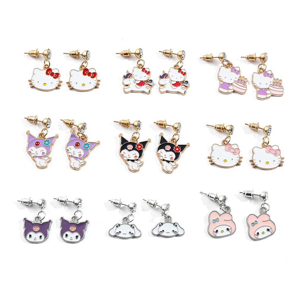 Kuromi anime earring