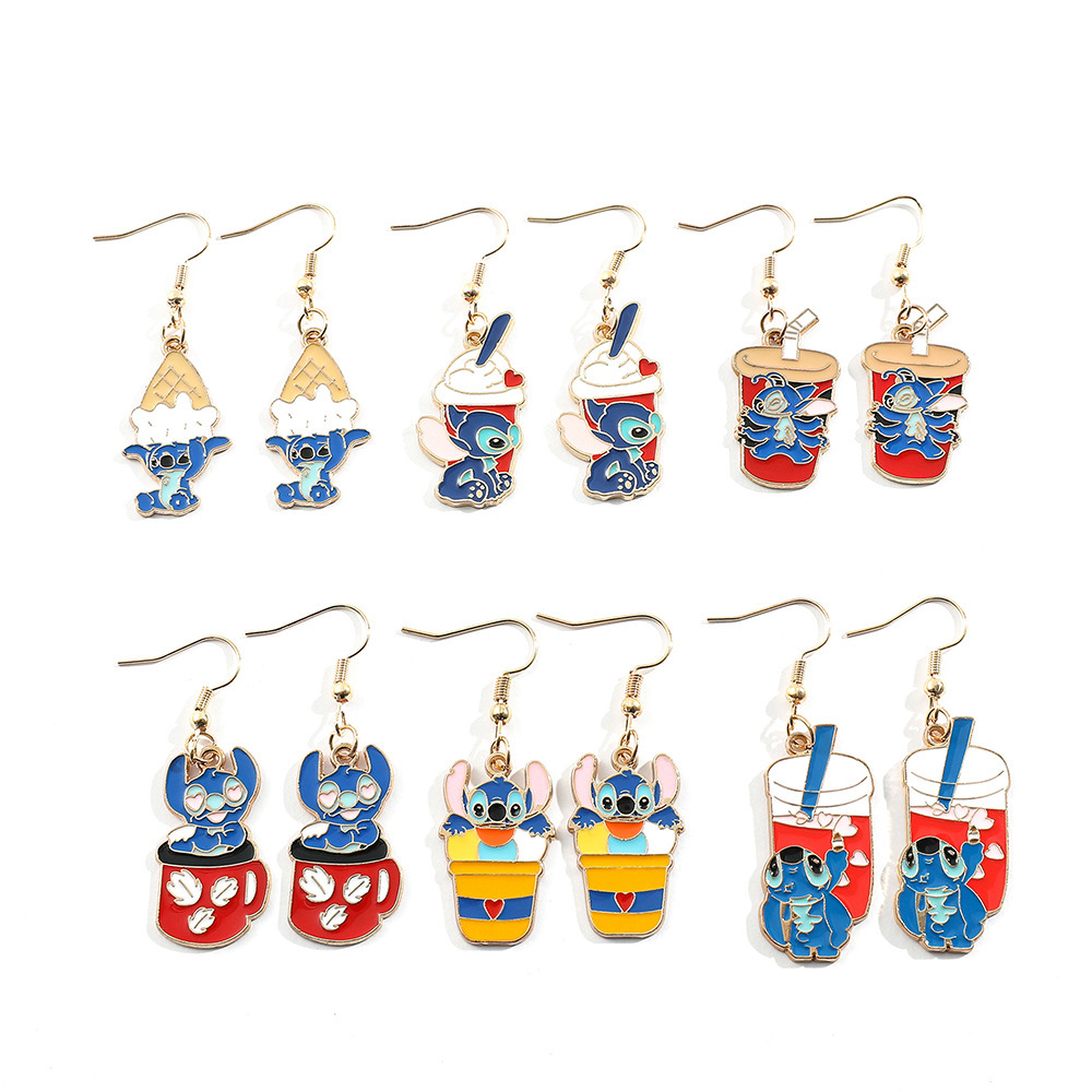 stitch anime earring