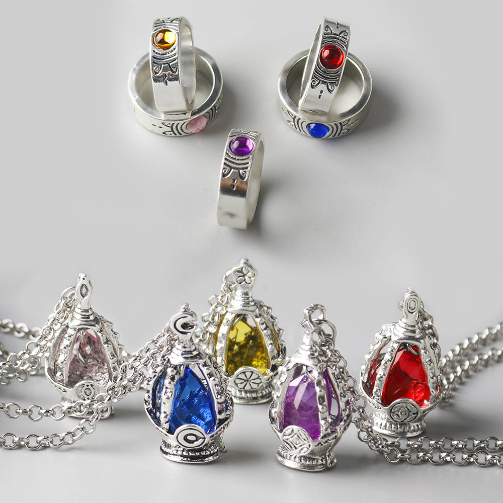 card captor sakura anime necklace set