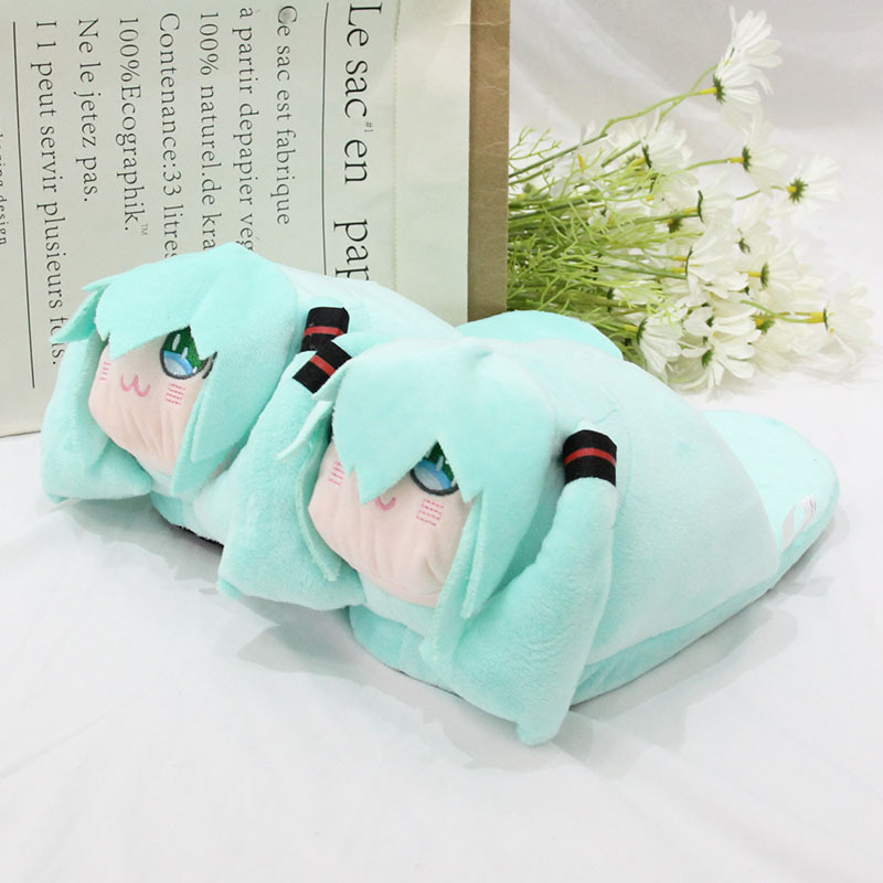 Hatsune Miku anime plush slippers ( one size 35-42 )