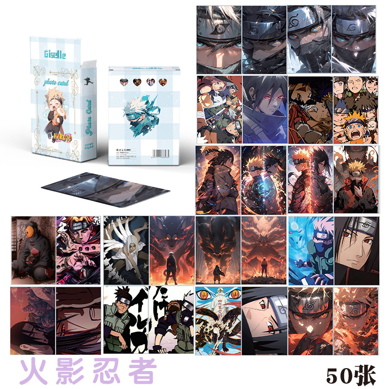 Naruto anime  lomo cards price for a set of 50 pcs