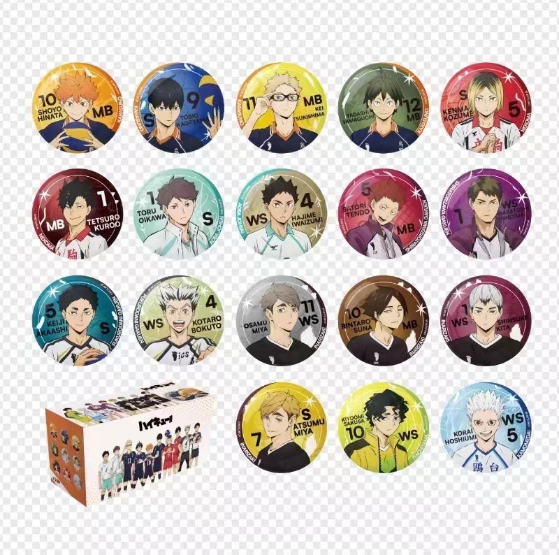 Haikyuu anime pin 18pcs a set