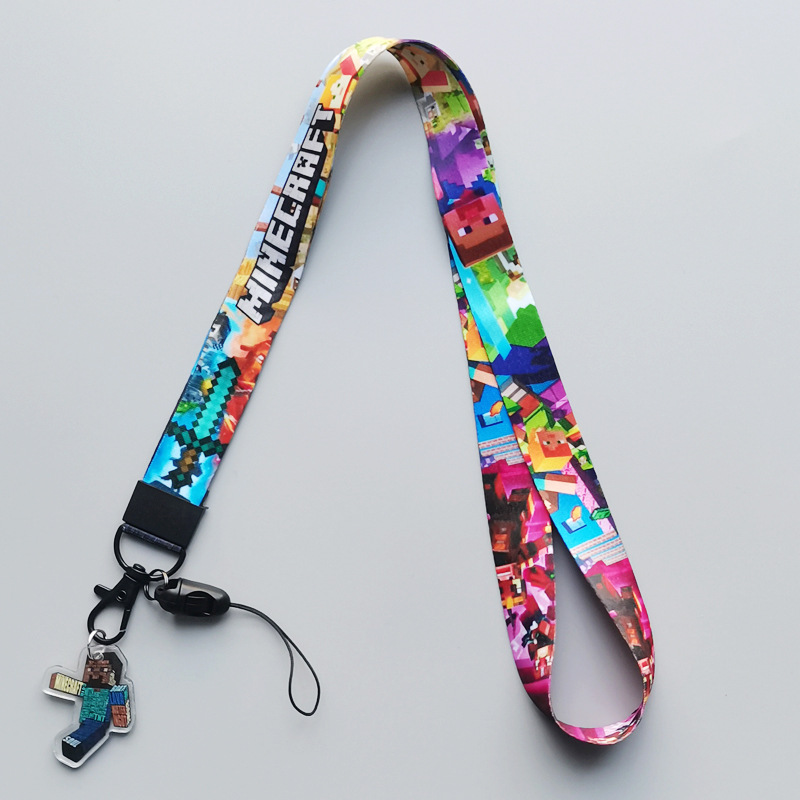 Minecraft anime lanyard phonestrap