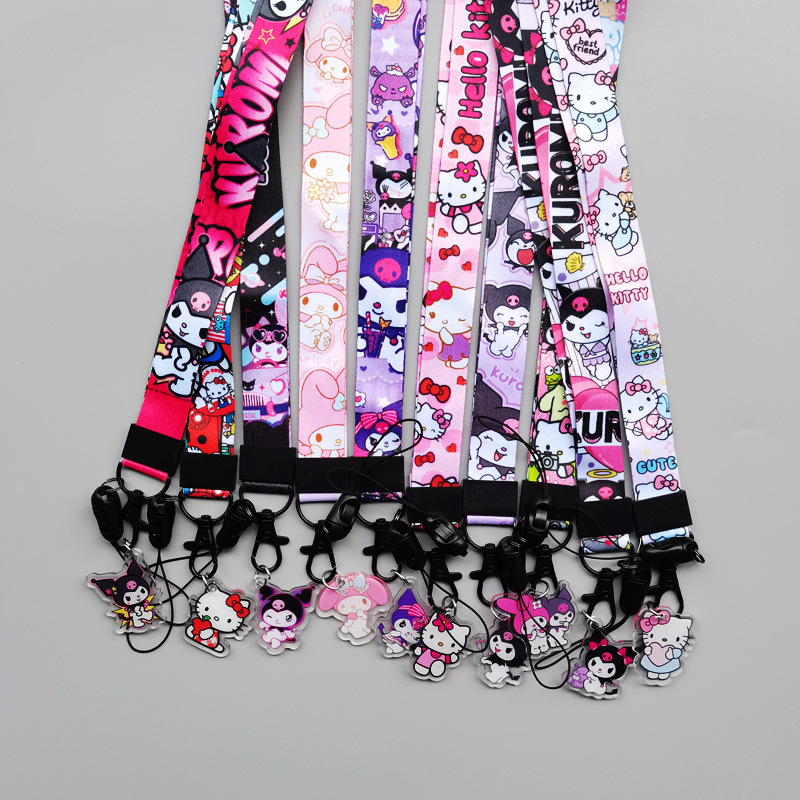 Kuromi anime lanyard phonestrap