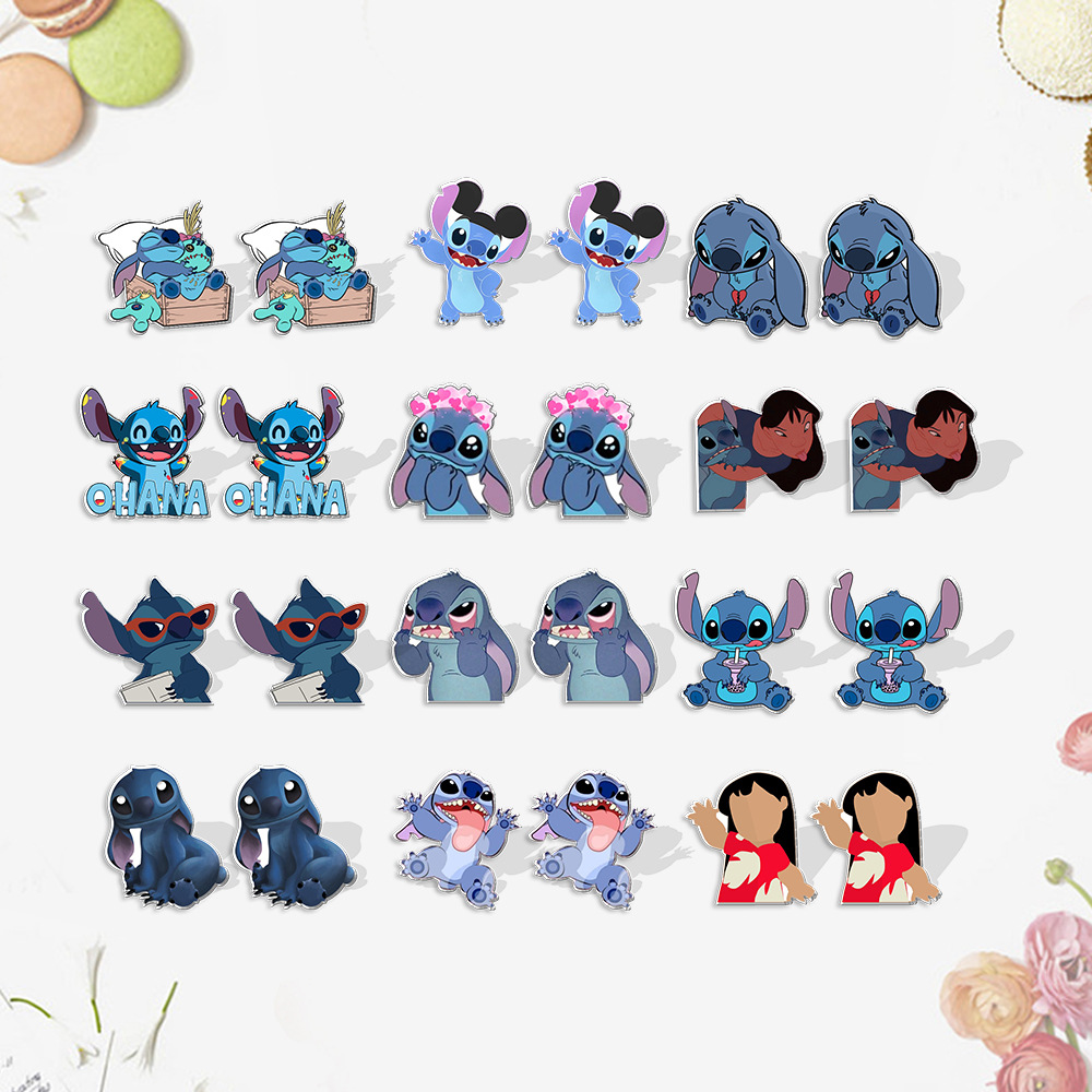 stitch anime earring