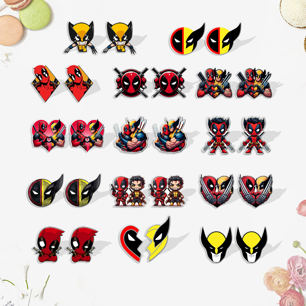 Deadpool anime earring