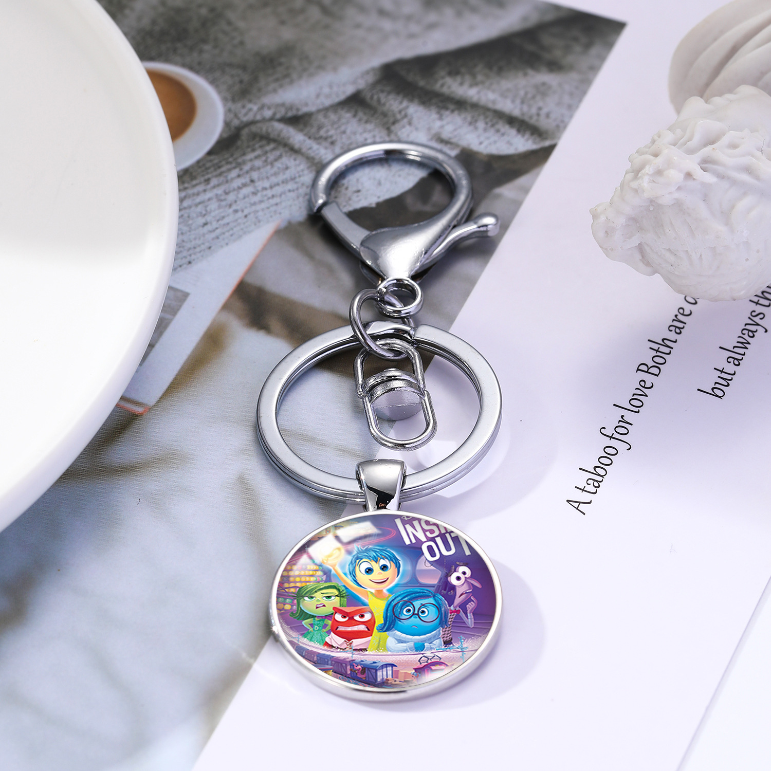 Inside out anime keychain