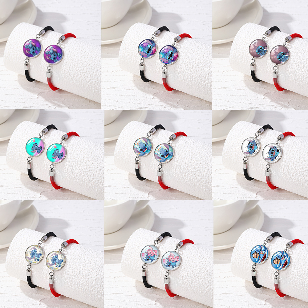 stitch anime bracelet set