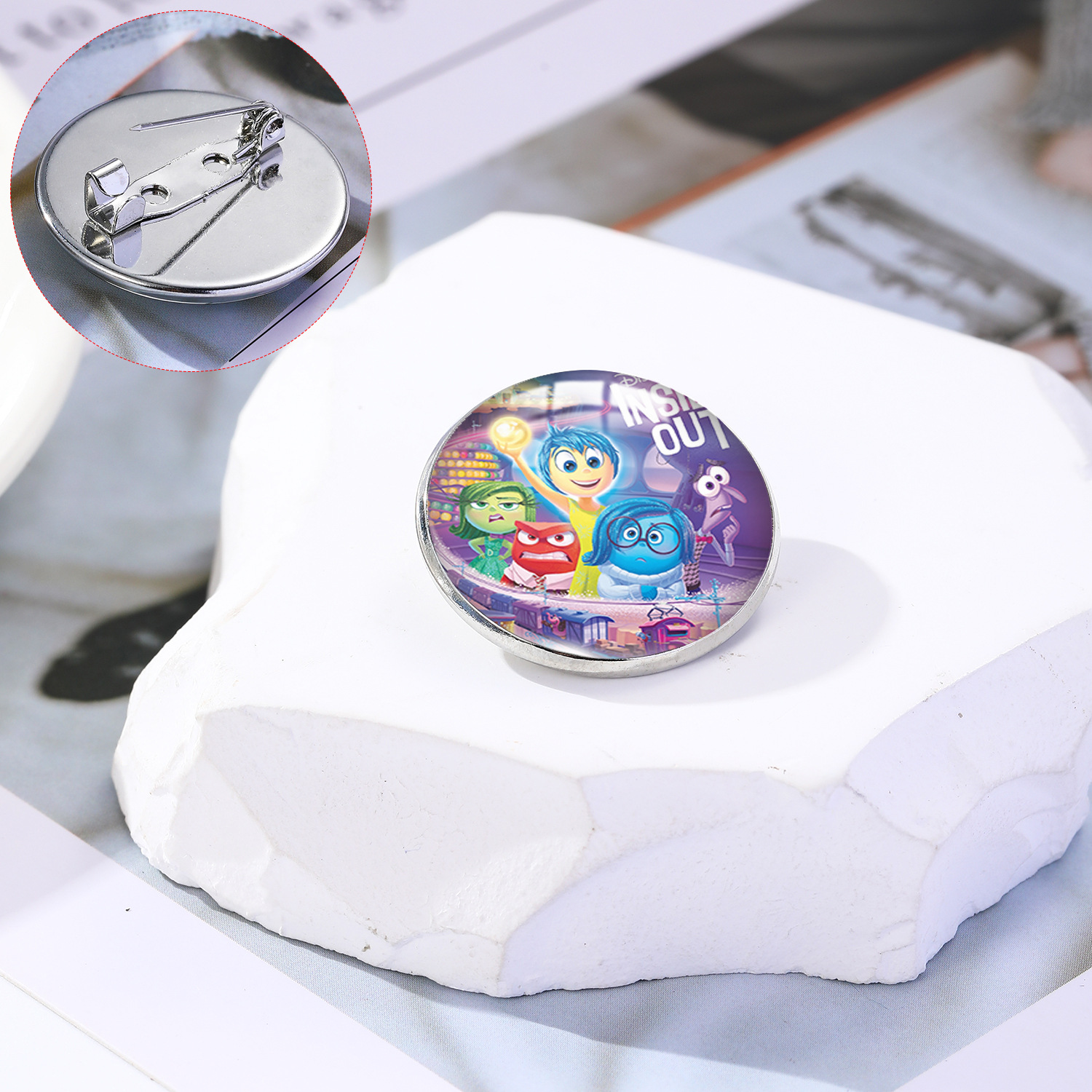 Inside out anime pin