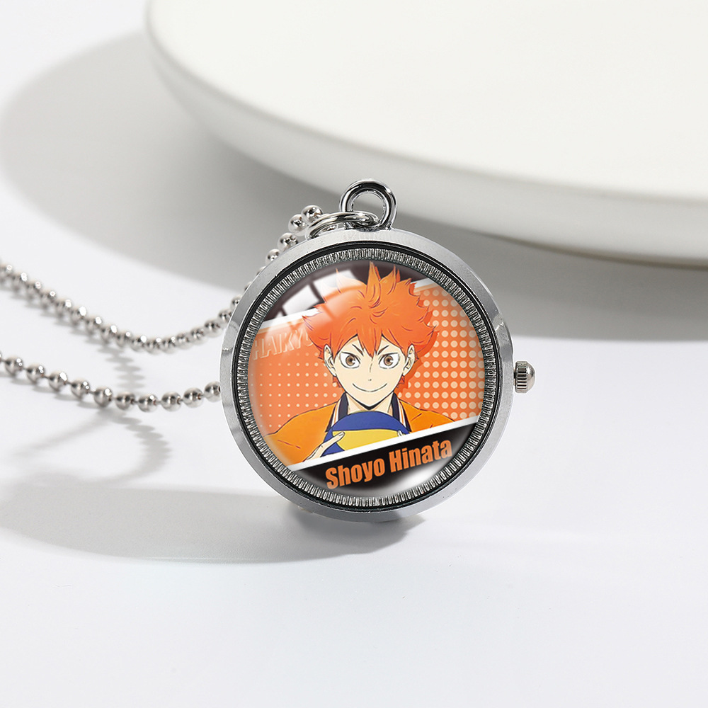 Haikyuu anime rotating pocket watch