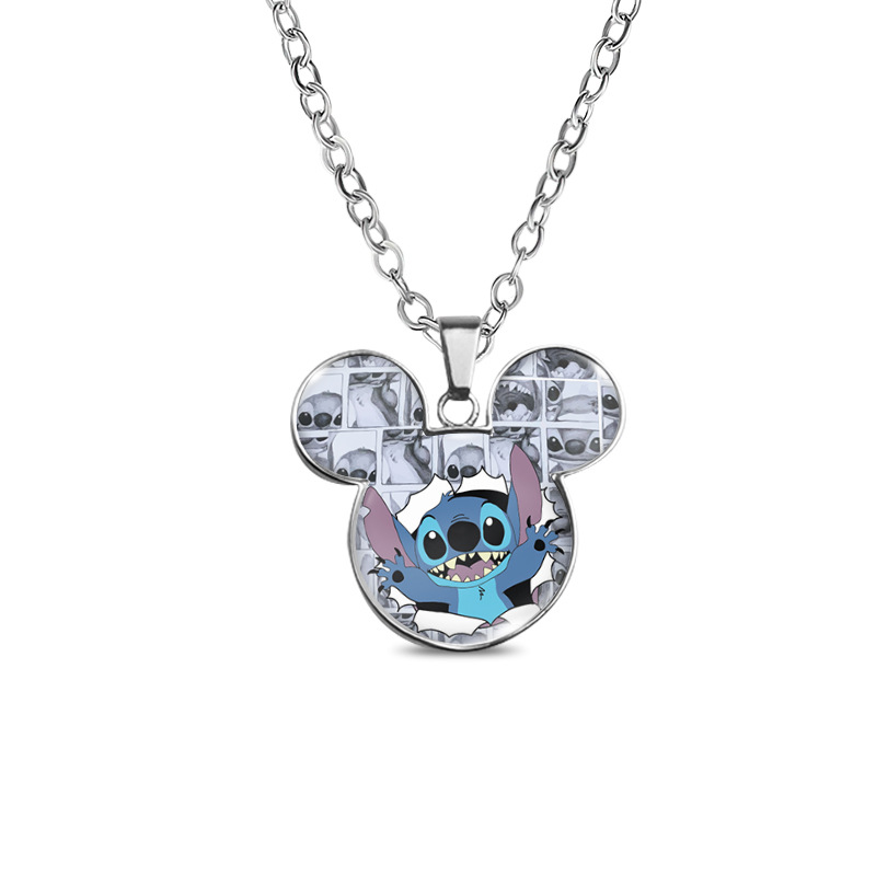 stitch anime necklace