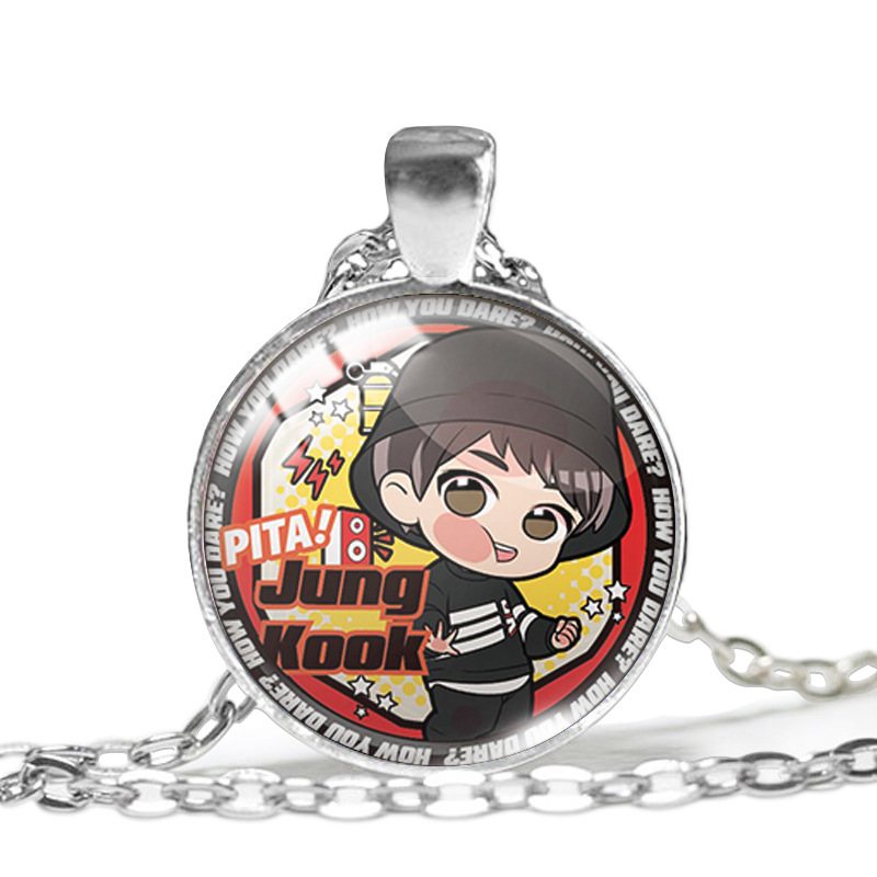 BTS anime necklace