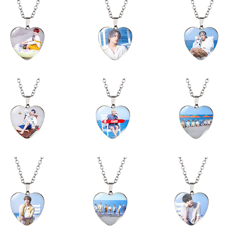 BTS anime necklace