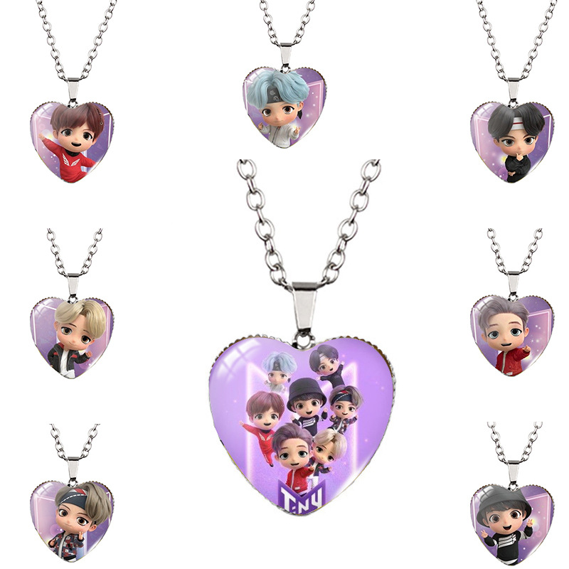 BTS anime necklace