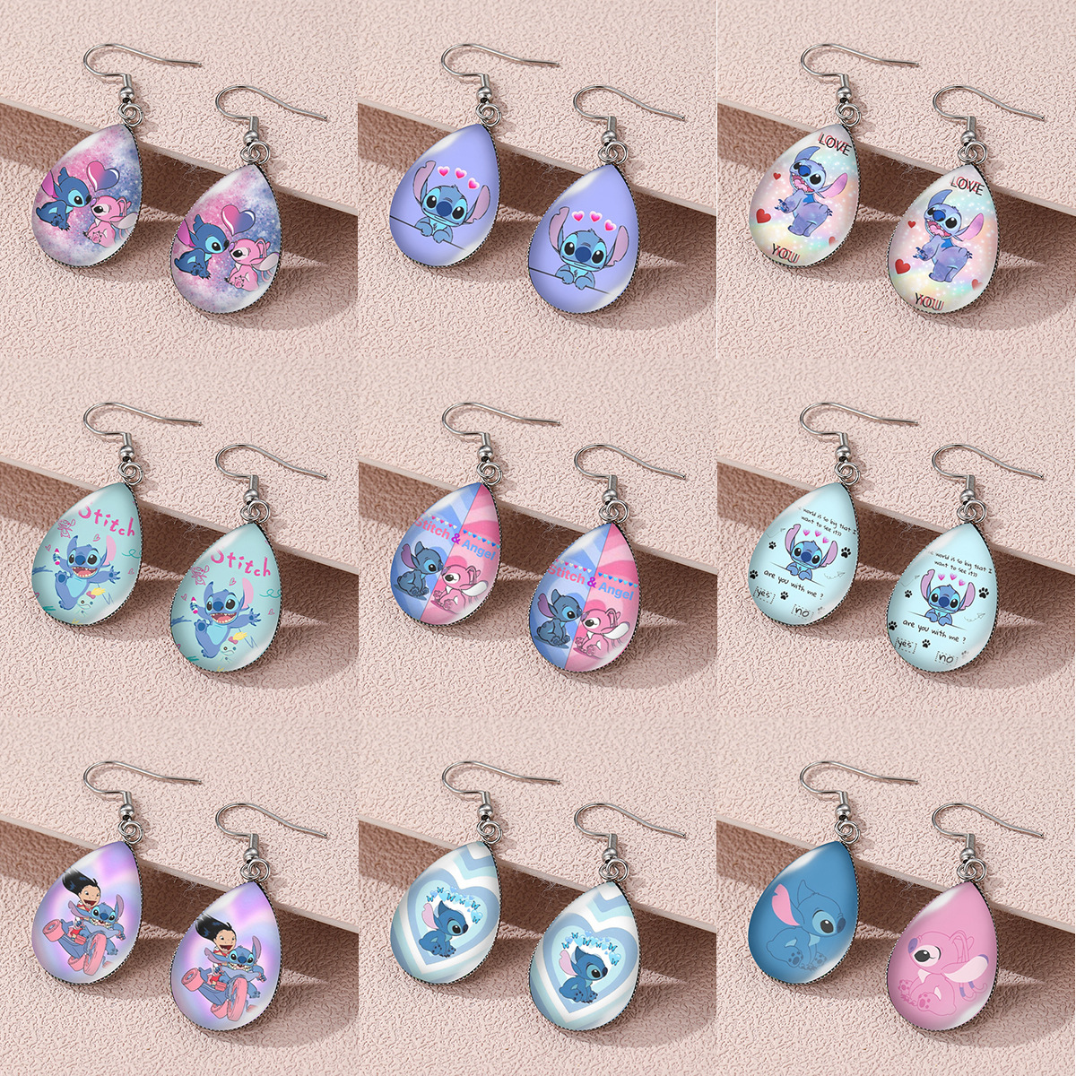 stitch anime earring