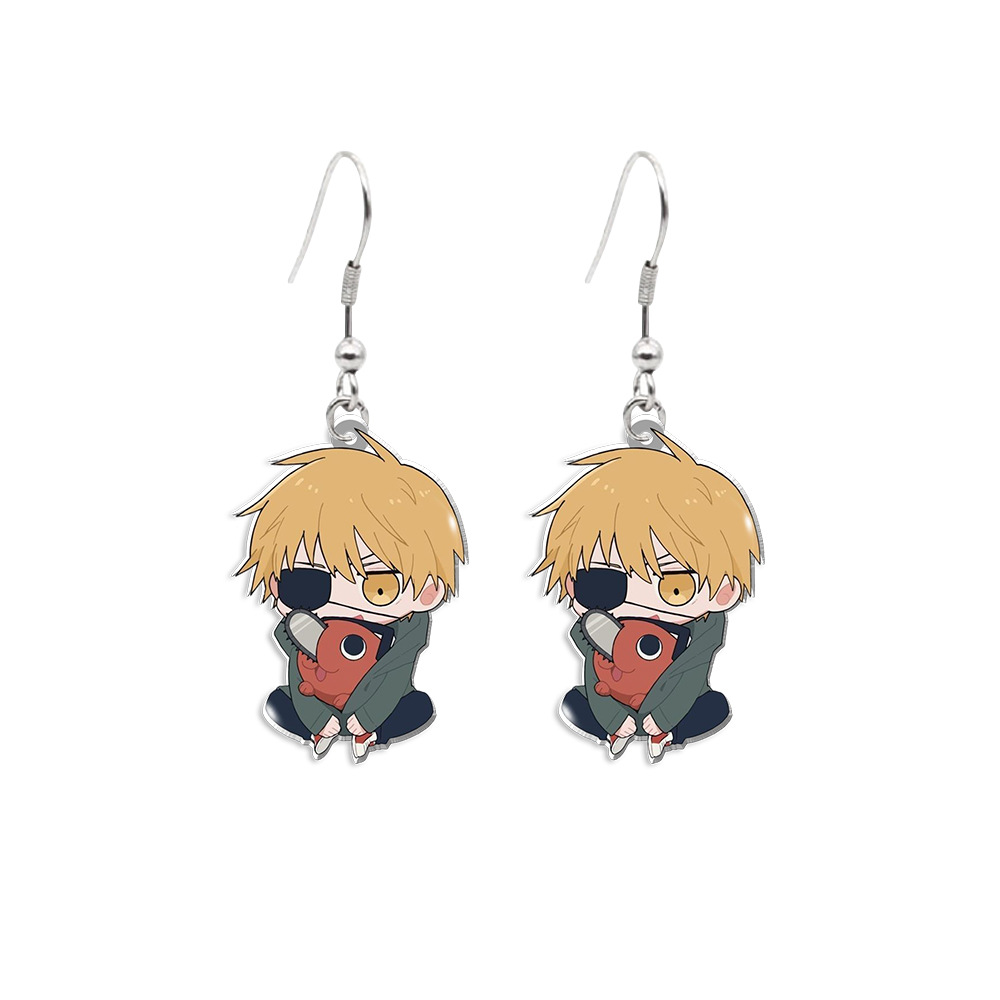 chainsaw man anime earring