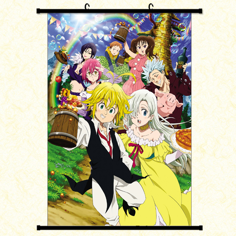 seven deadly sins  anime wallscroll 60*90cm