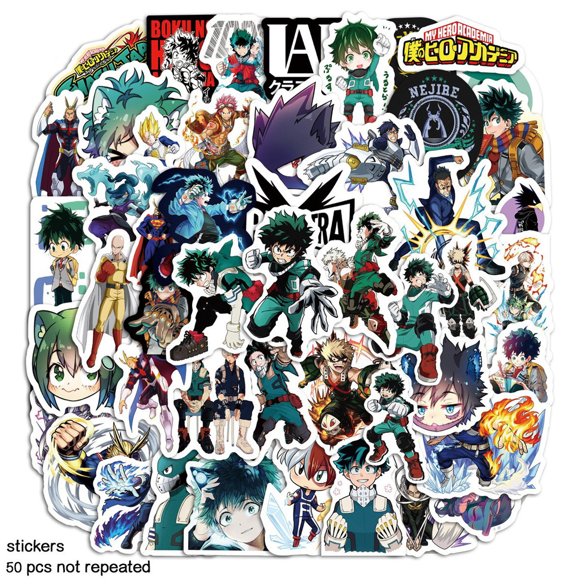 My Hero Academia anime waterproof stickers (50pcs a set)