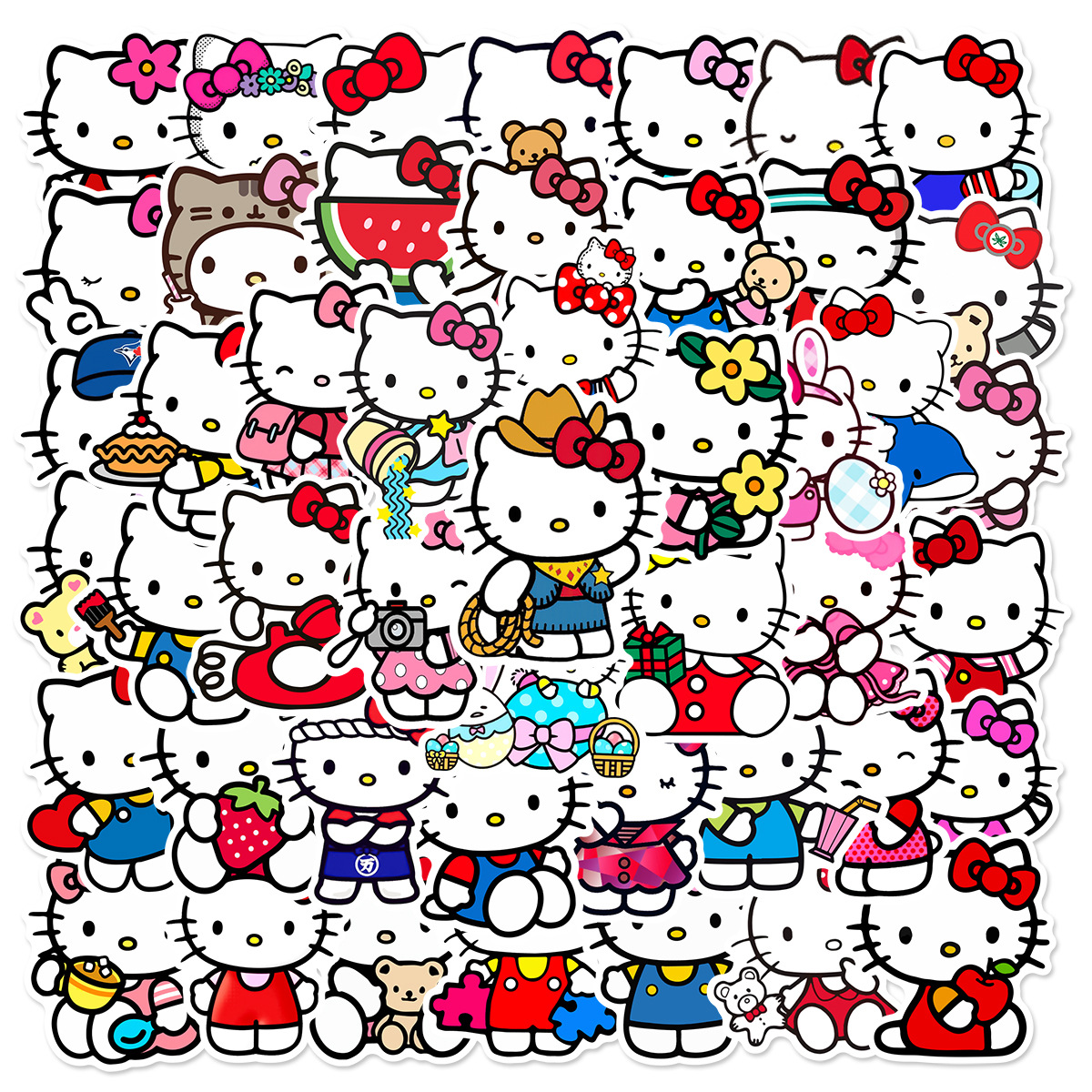 hello kitty anime waterproof stickers (50pcs a set)