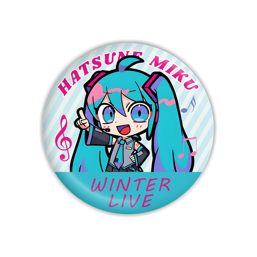 Hatsune Miku anime pin 58mm