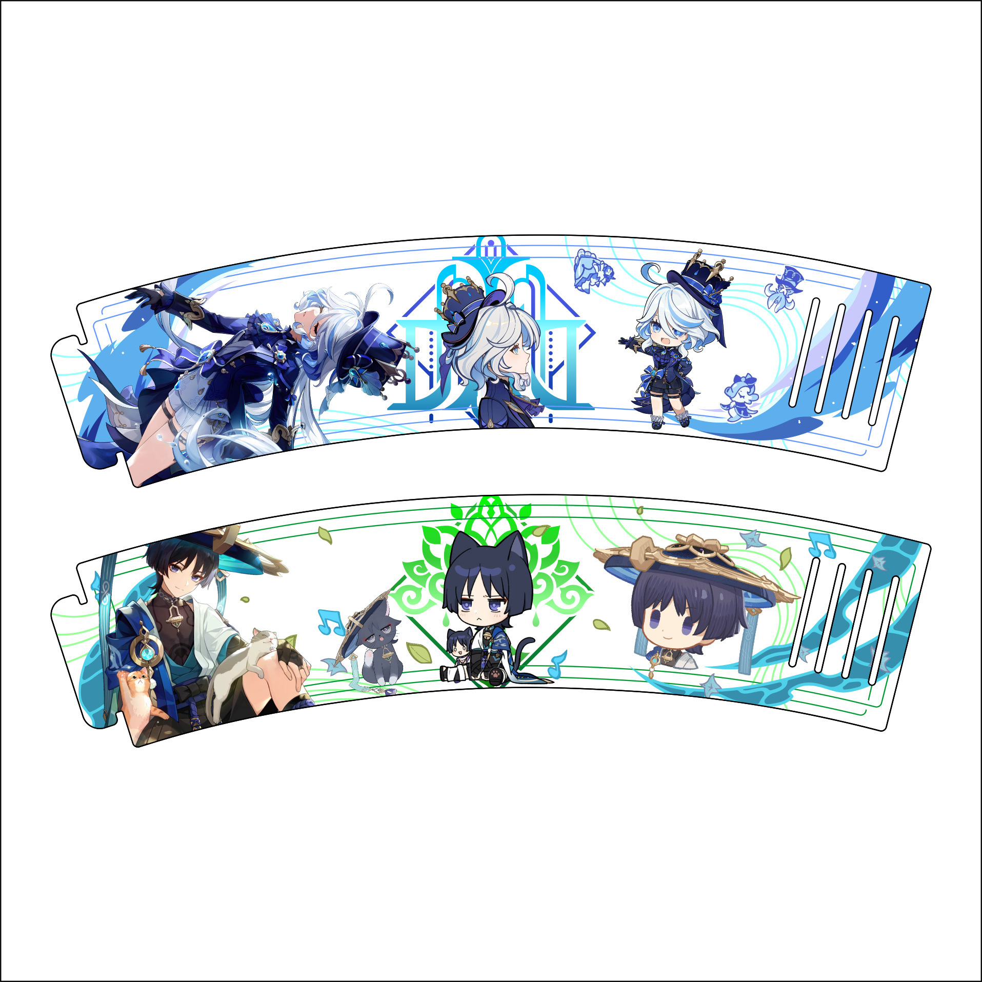 Genshin Impact anime adjustable cup cover 25*5.5cm