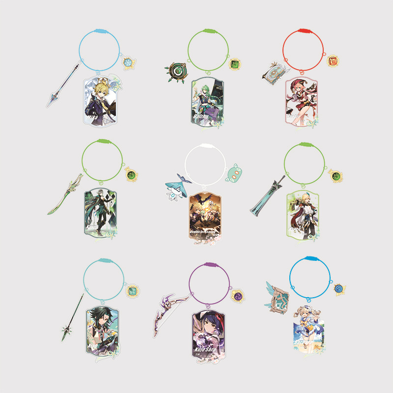 Genshin Impact anime keychain