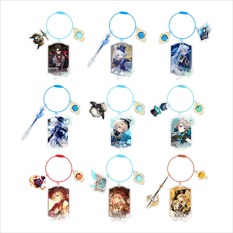 Genshin Impact anime keychain