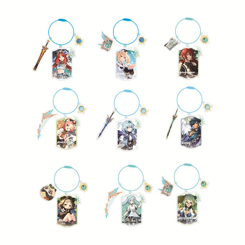 Genshin Impact anime keychain