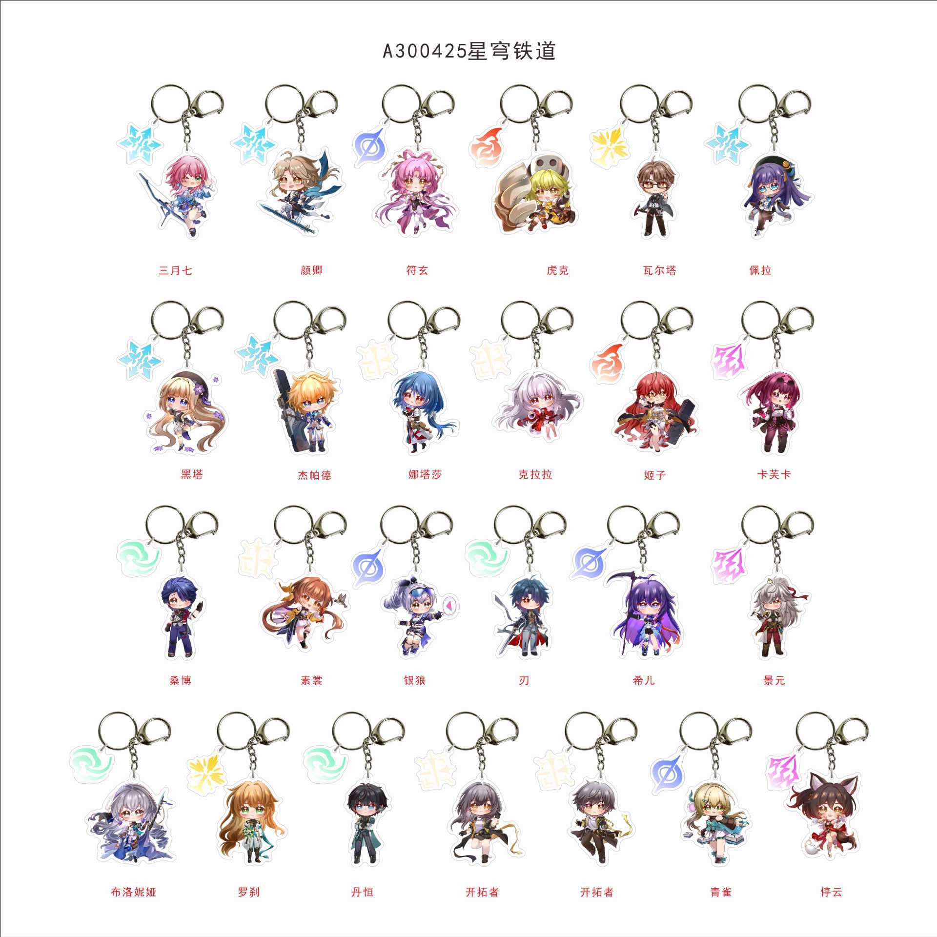 Honkai: Star Rail anime keychain