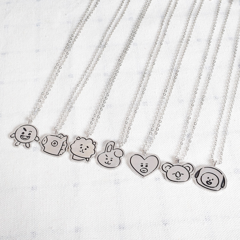 BTS anime necklace