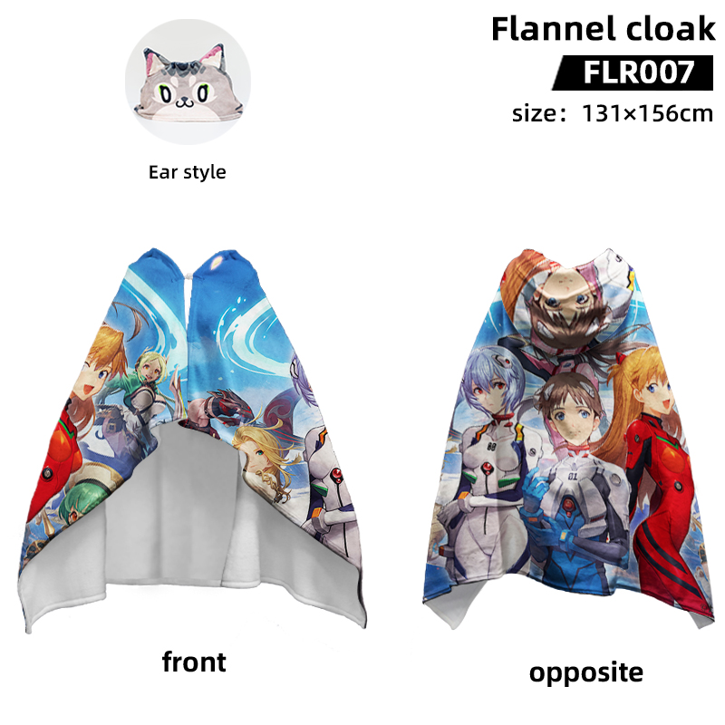 EVA anime flannel cloak 131*156cm