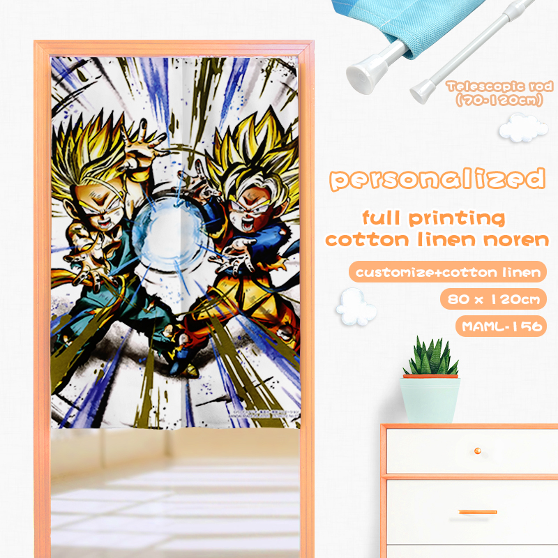 Dragon ball anime door curtain