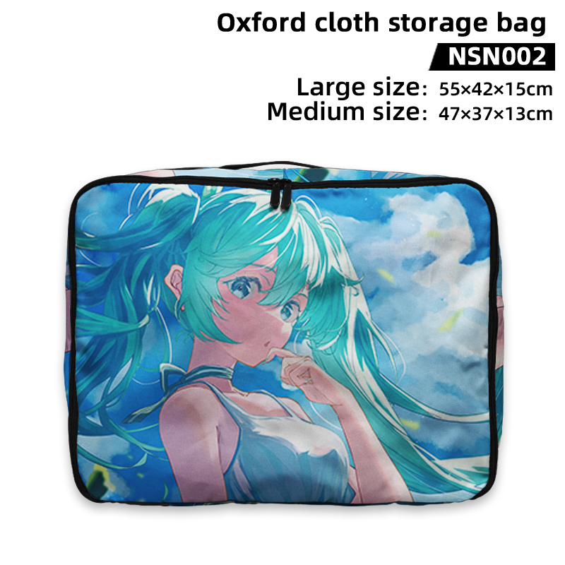 Hatsune Miku anime oxford cloth storage bag 55*42*15cm