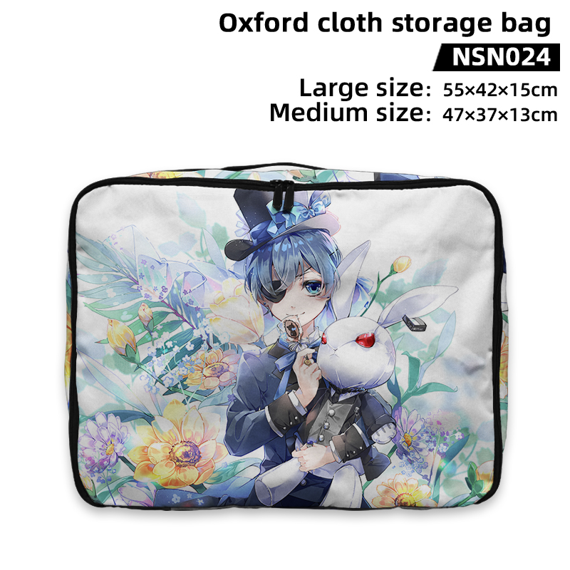 Kuroshitsuji anime oxford cloth storage bag 55*42*15cm