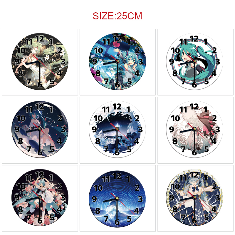 Hatsune Miku anime wall clock